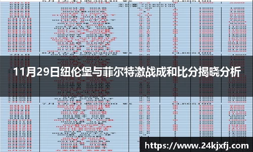 11月29日纽伦堡与菲尔特激战成和比分揭晓分析